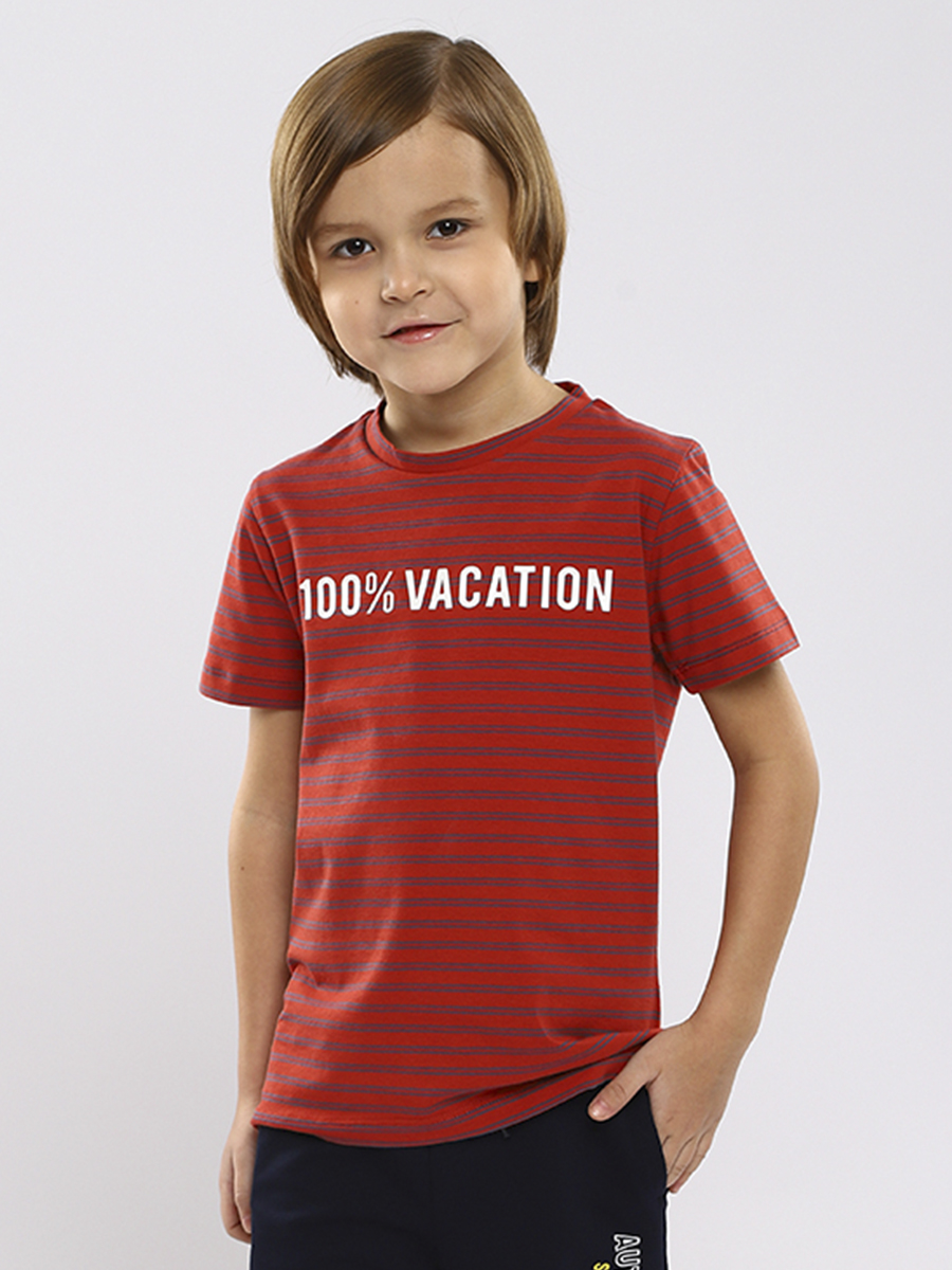 футболка laddobbo для мальчика, красная