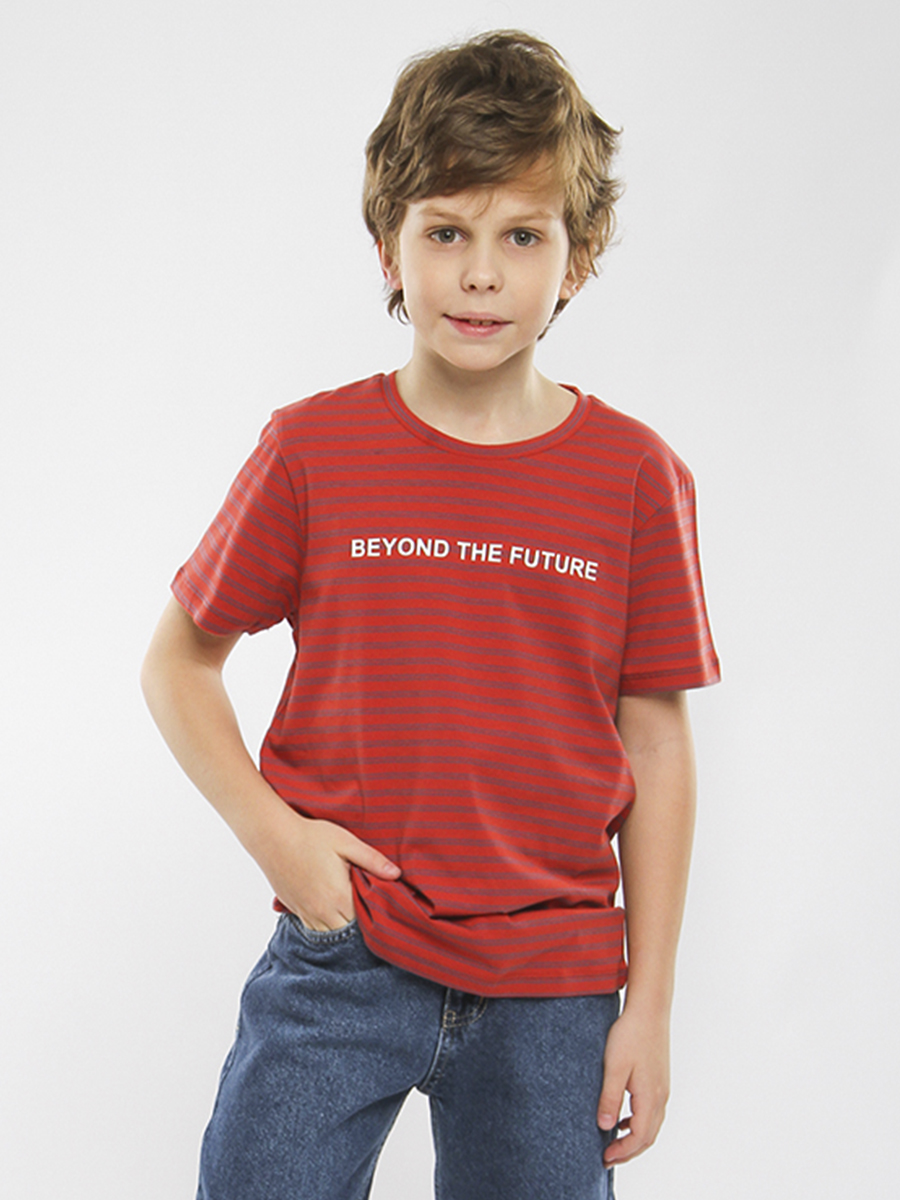 футболка laddobbo для мальчика, красная