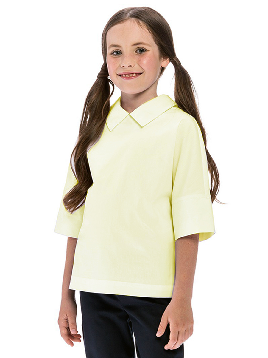 блузка с коротким рукавом letty для девочки, серая