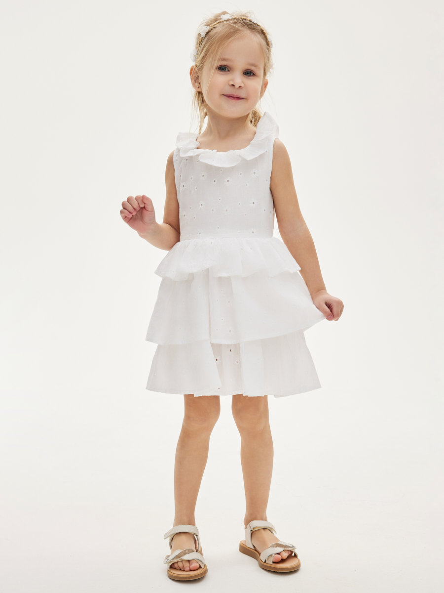 платье y-clu’ для девочки, белое