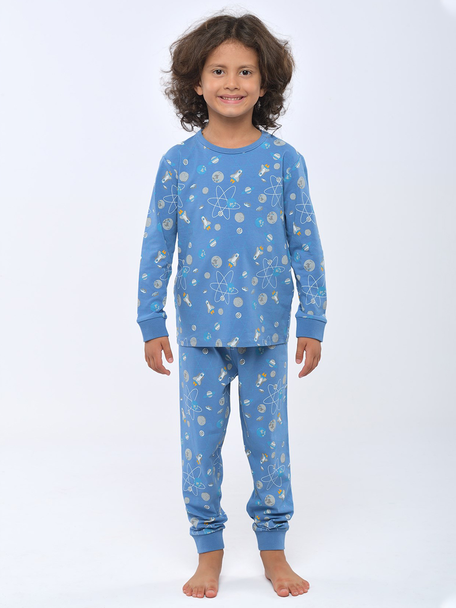 пижама katia&bony для мальчика, синяя