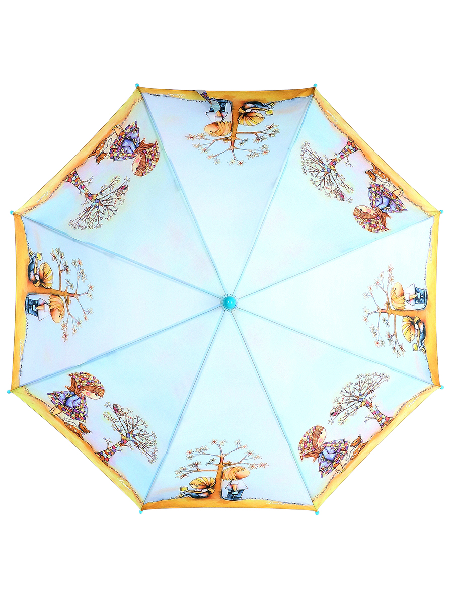 зонт-трости lamberti для девочки, голубой