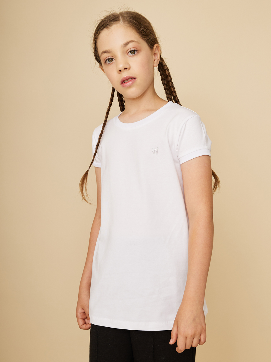 футболка laddobbo для девочки, белая