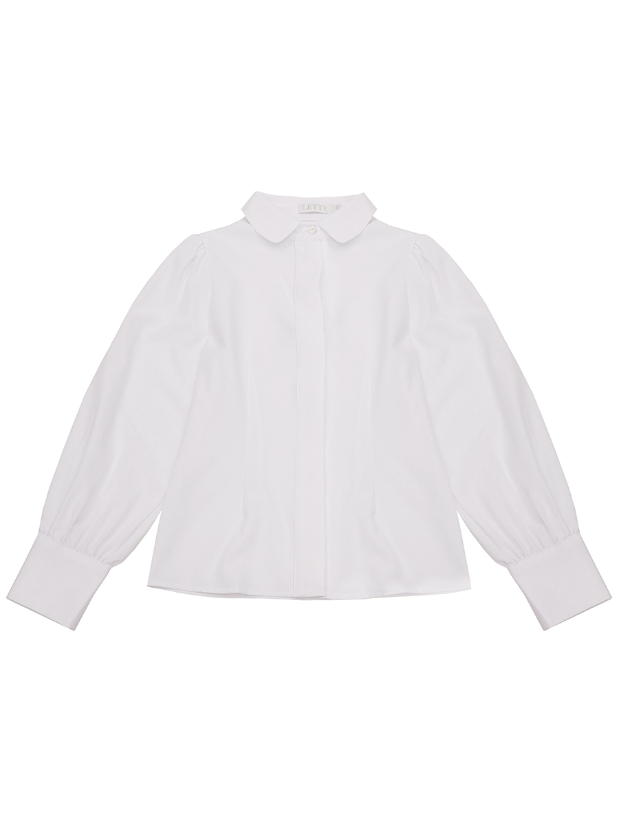 блузка с длинным рукавом letty для девочки, белая
