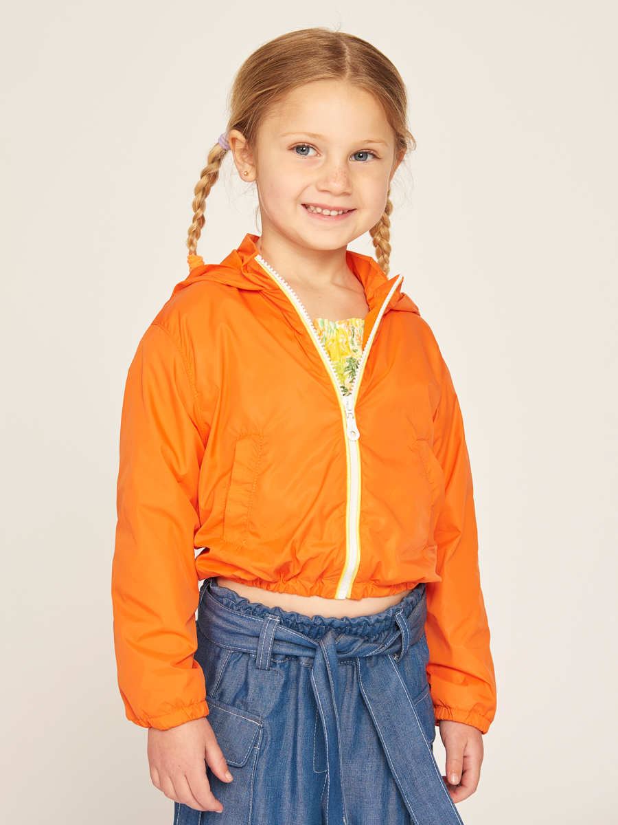 короткие куртка y-clu’ для девочки, оранжевая