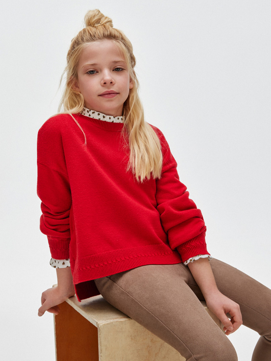 свитер mayoral для девочки, красный