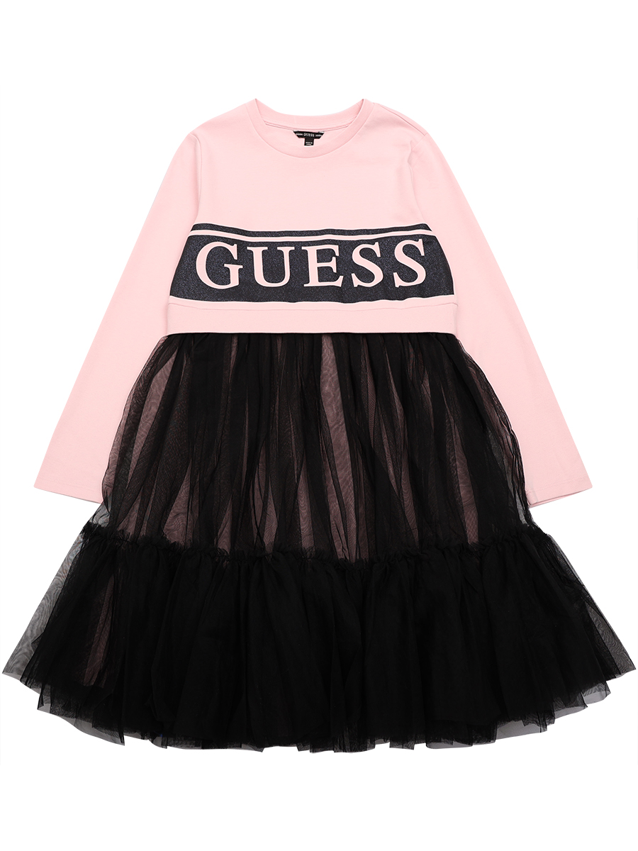 платье guess для девочки, розовое