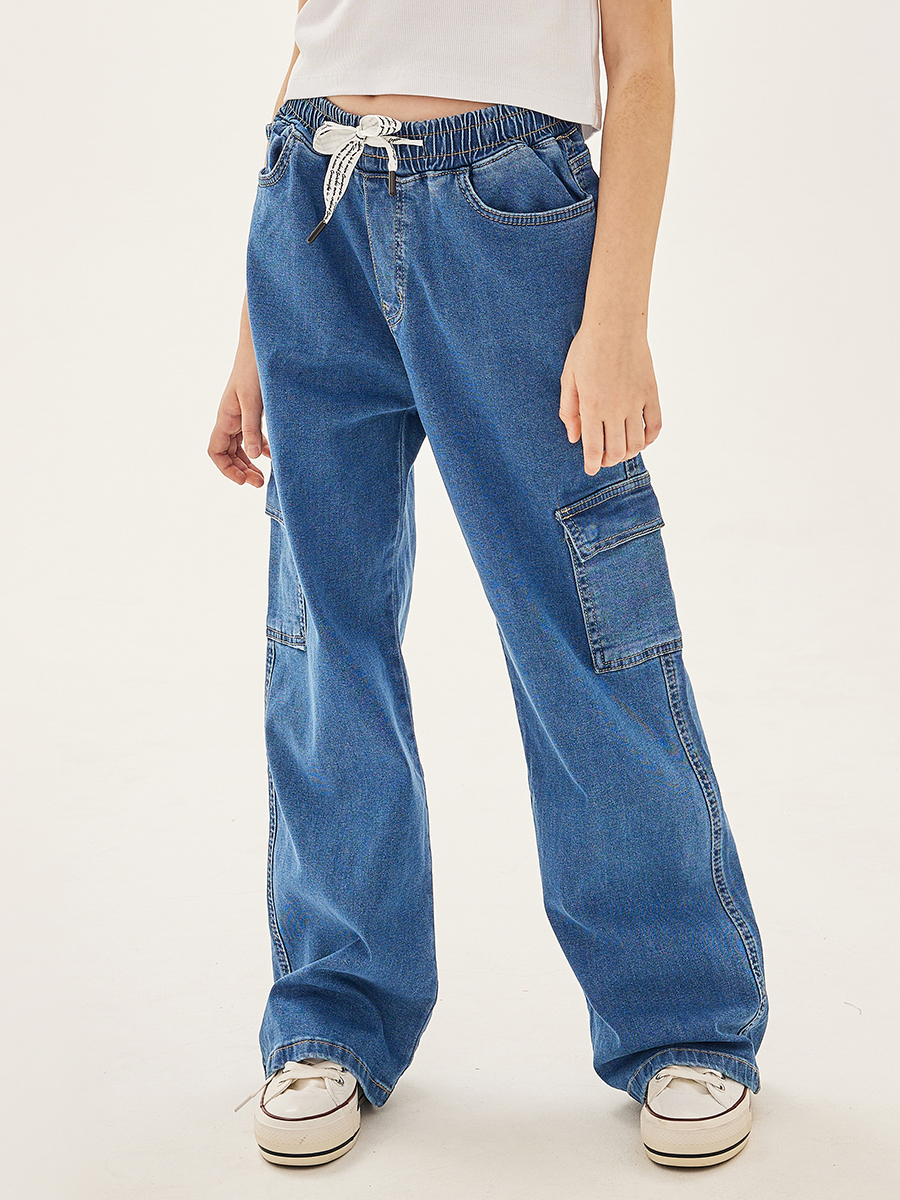 джинсы laddobbo для девочки, голубые