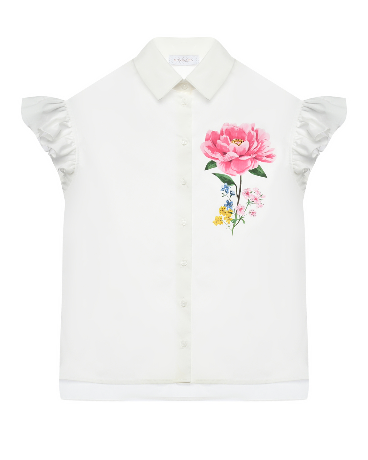 блузка с коротким рукавом monnalisa для девочки