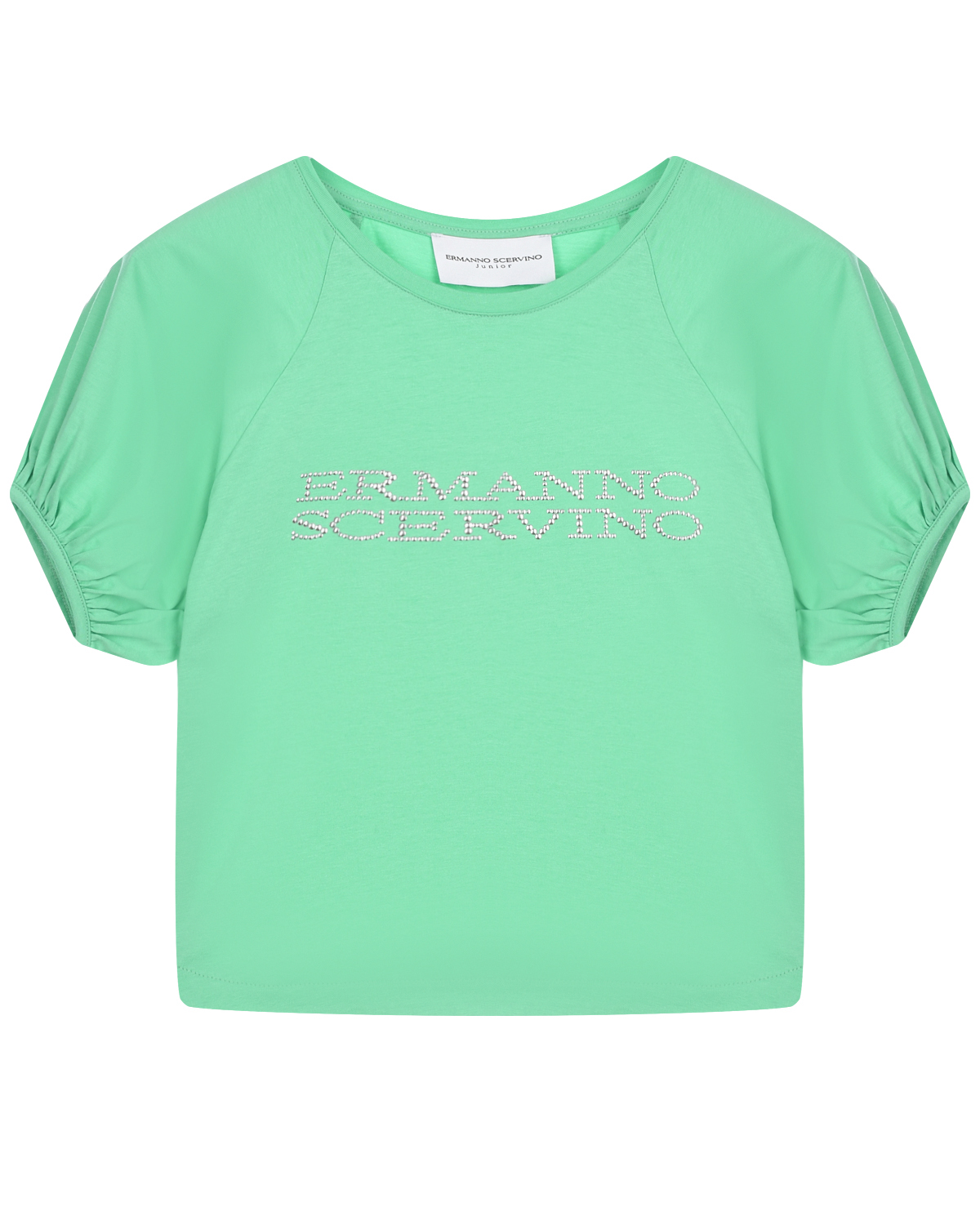 футболка с круглым вырезом ermanno scervino для девочки