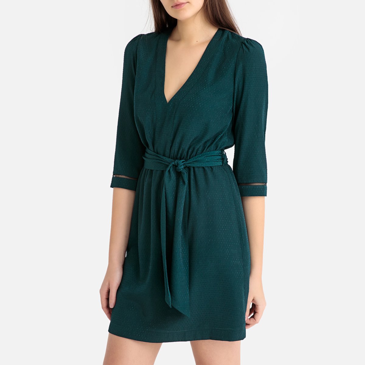 женское платье мини laredoute, зеленое