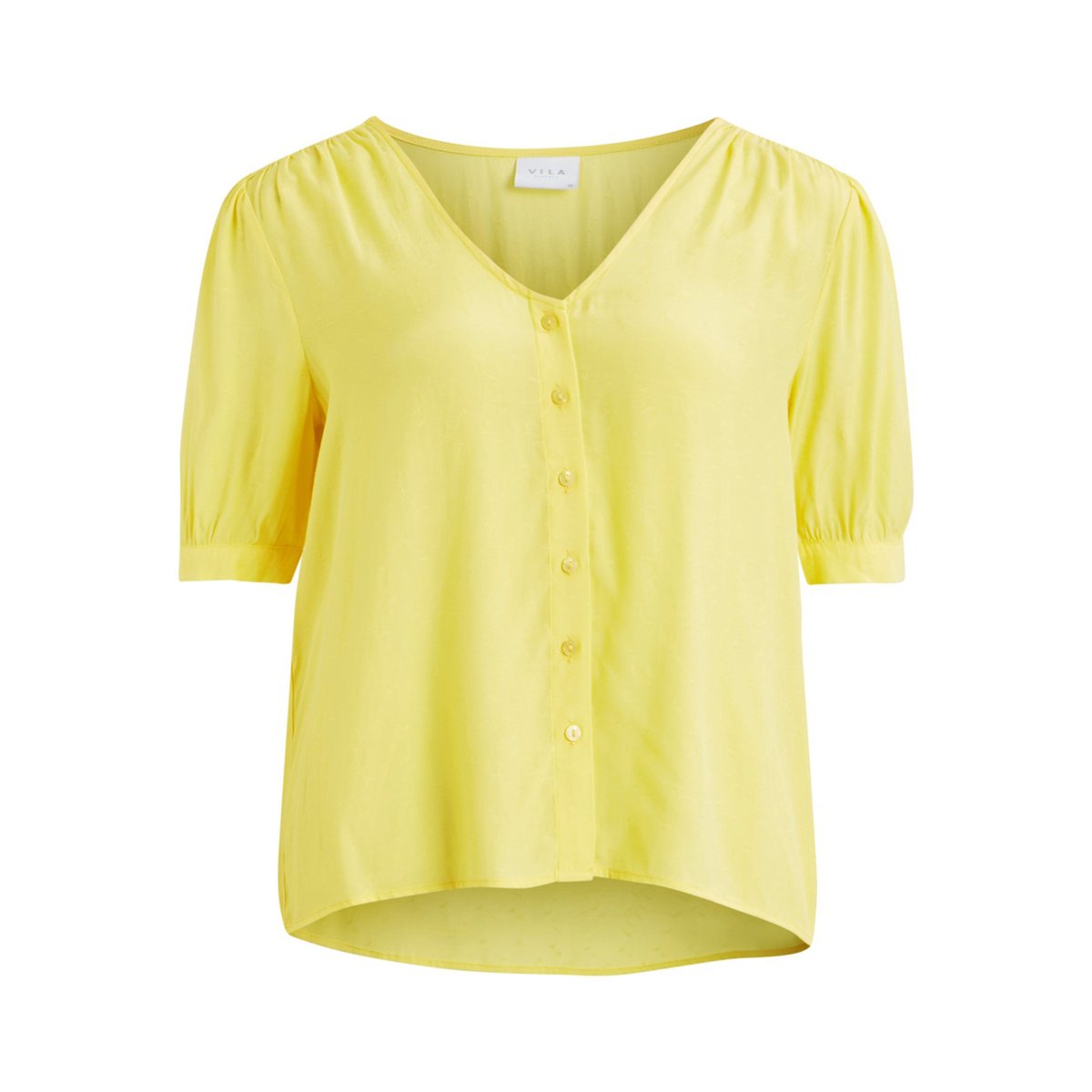 женская блузка с v-образным вырезом laredoute, желтая