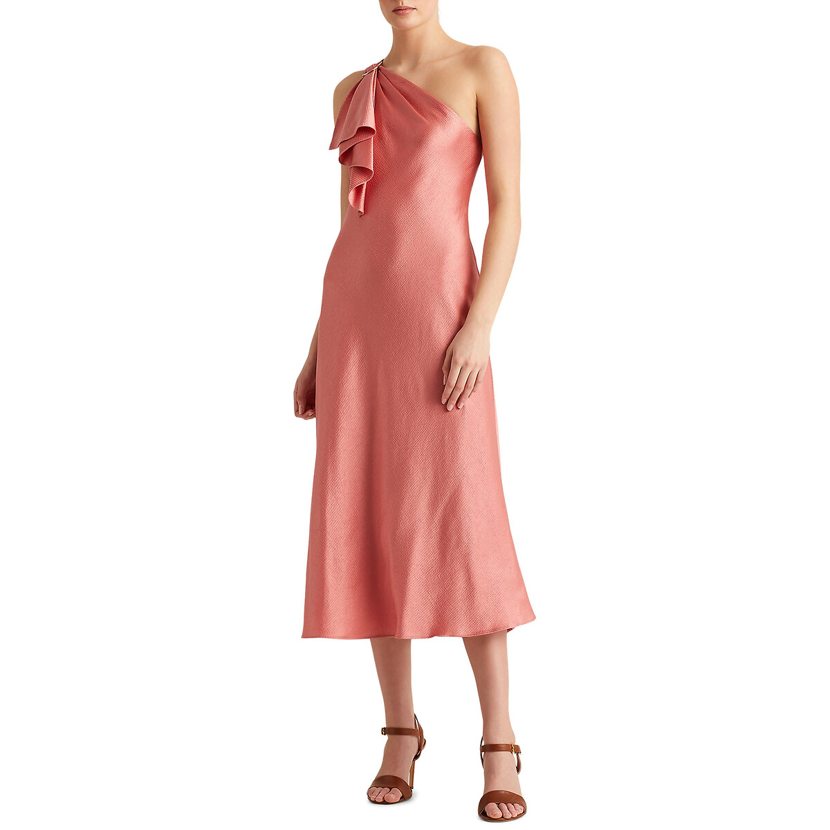 женское платье без рукавов laredoute, розовое
