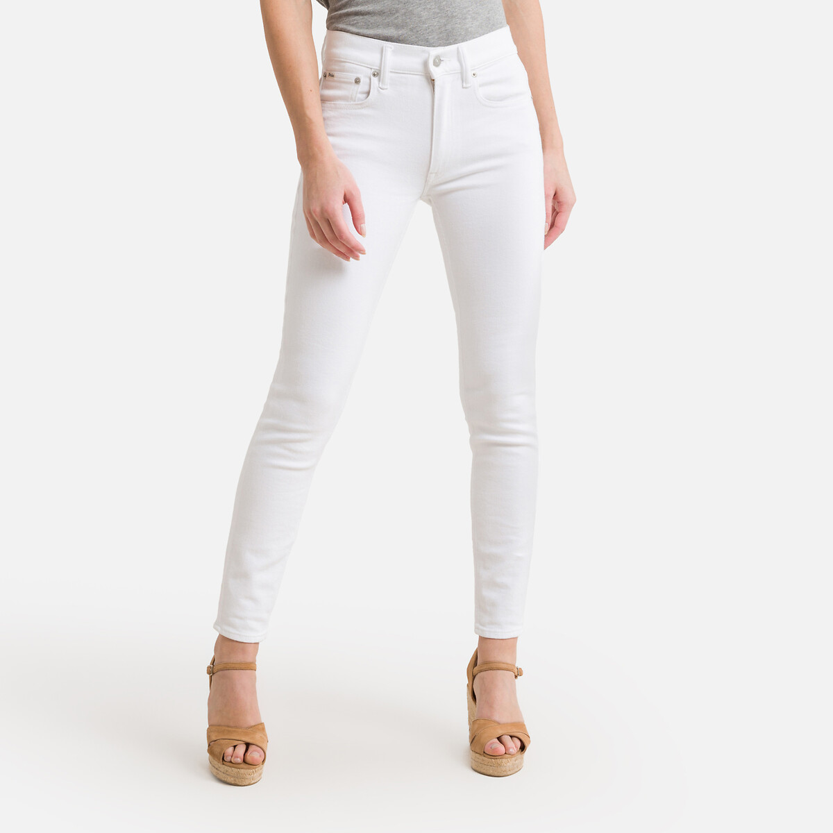 женские джинсы скинни laredoute, белые