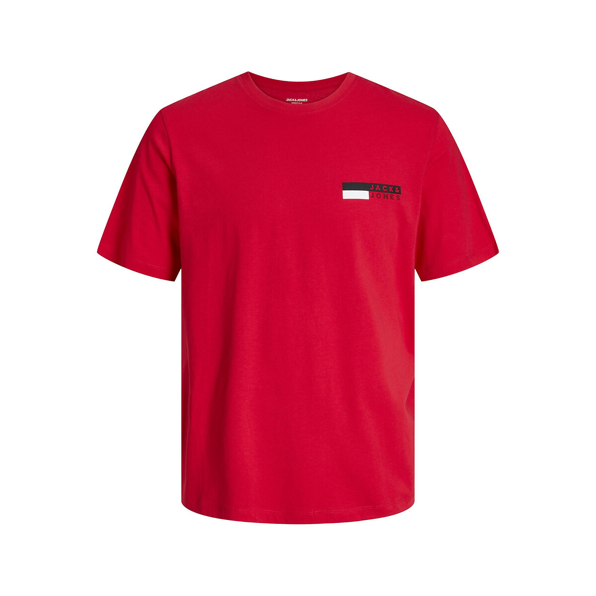 мужская футболка с коротким рукавом laredoute, красная