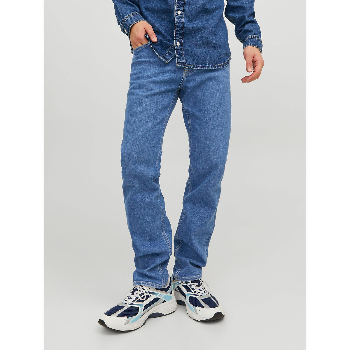 мужские прямые джинсы laredoute, синие