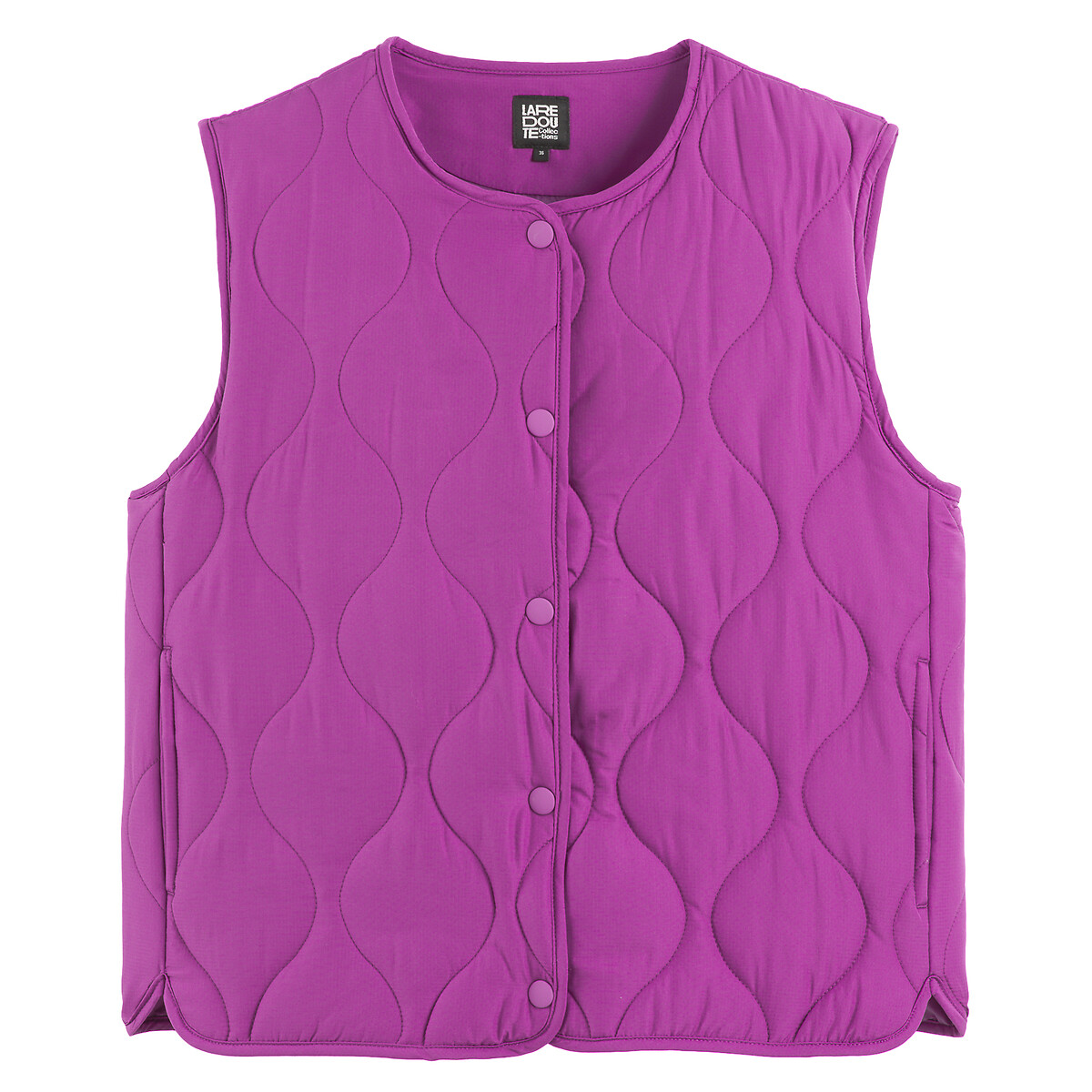 женская куртка стеганные laredoute, фиолетовая