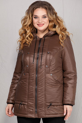 женская куртка ivelta plus, коричневая