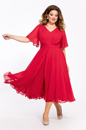 женское вечерние платье teza, красное