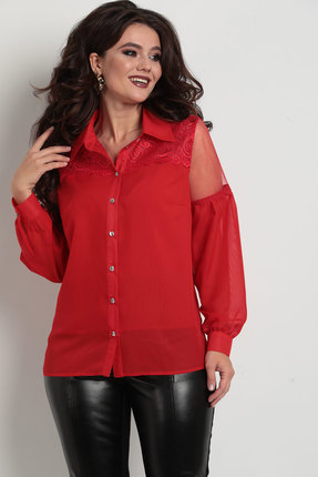 женская блузка solomeya lux, красная