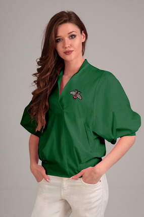 женская блузка таир-гранд, зеленая