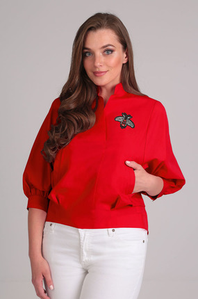 женская блузка таир-гранд, красная