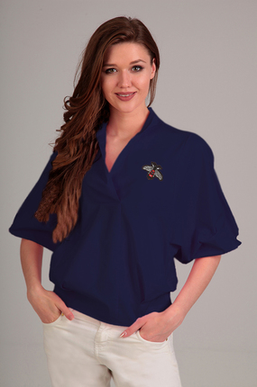 женская блузка таир-гранд, синяя