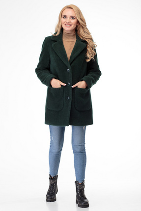 женское пальто белэльстиль, зеленое