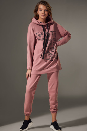 женский спортивный костюм andrea fashion, розовый