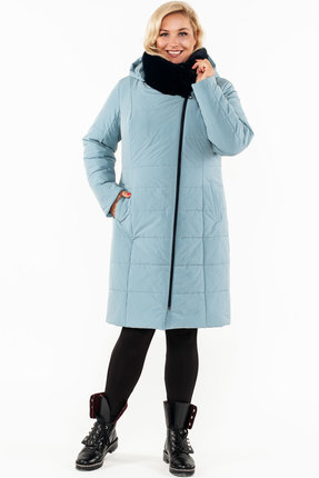женское пальто bugalux, голубое