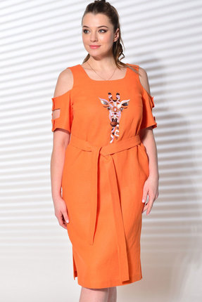 женское повседневные платье mali, оранжевое