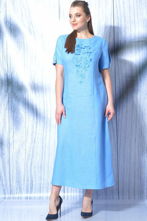 женское повседневные платье mali, голубое