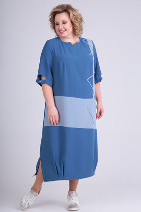 женское повседневные платье viola style, синее