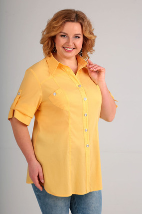 женская рубашка таир-гранд, желтая