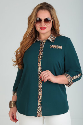 женская блузка sovita, зеленая