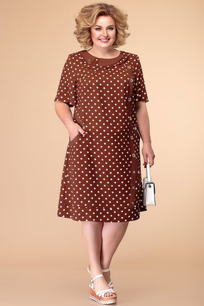 женское повседневные платье romanovich style, коричневое
