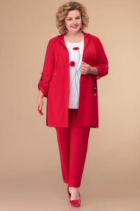 женский брючный костюм svetlana style, красный