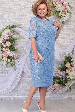 женское вечерние платье ninele, голубое