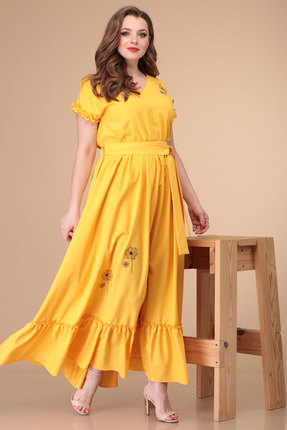 женское повседневные платье danaida, желтое