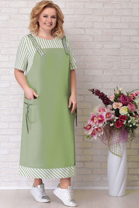 женское повседневные платье aira style, зеленое