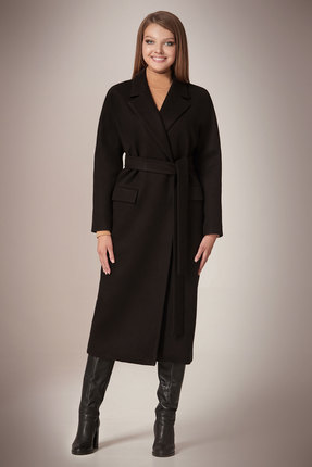 женское пальто andrea fashion, черное