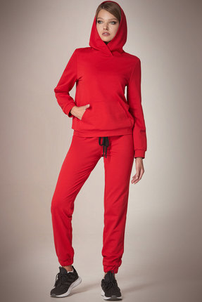 женский спортивный костюм andrea fashion, красный