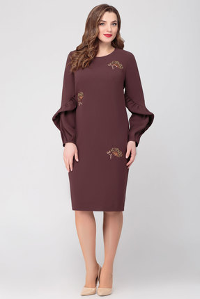 женское повседневные платье angelina & co, коричневое