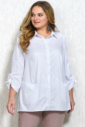 женская рубашка белтрикотаж, белая