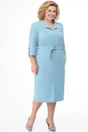 женское платье для офиса белэкспози, голубое