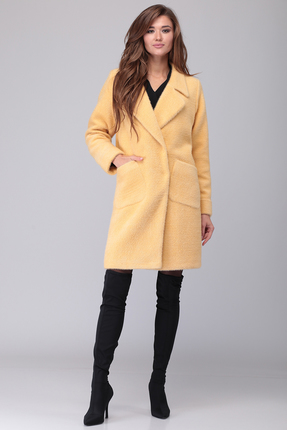 женское пальто verita moda, желтое