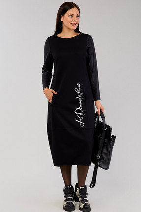 женское повседневные платье emilia style, черное
