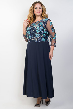 женское вечерние платье tricotex style, синее