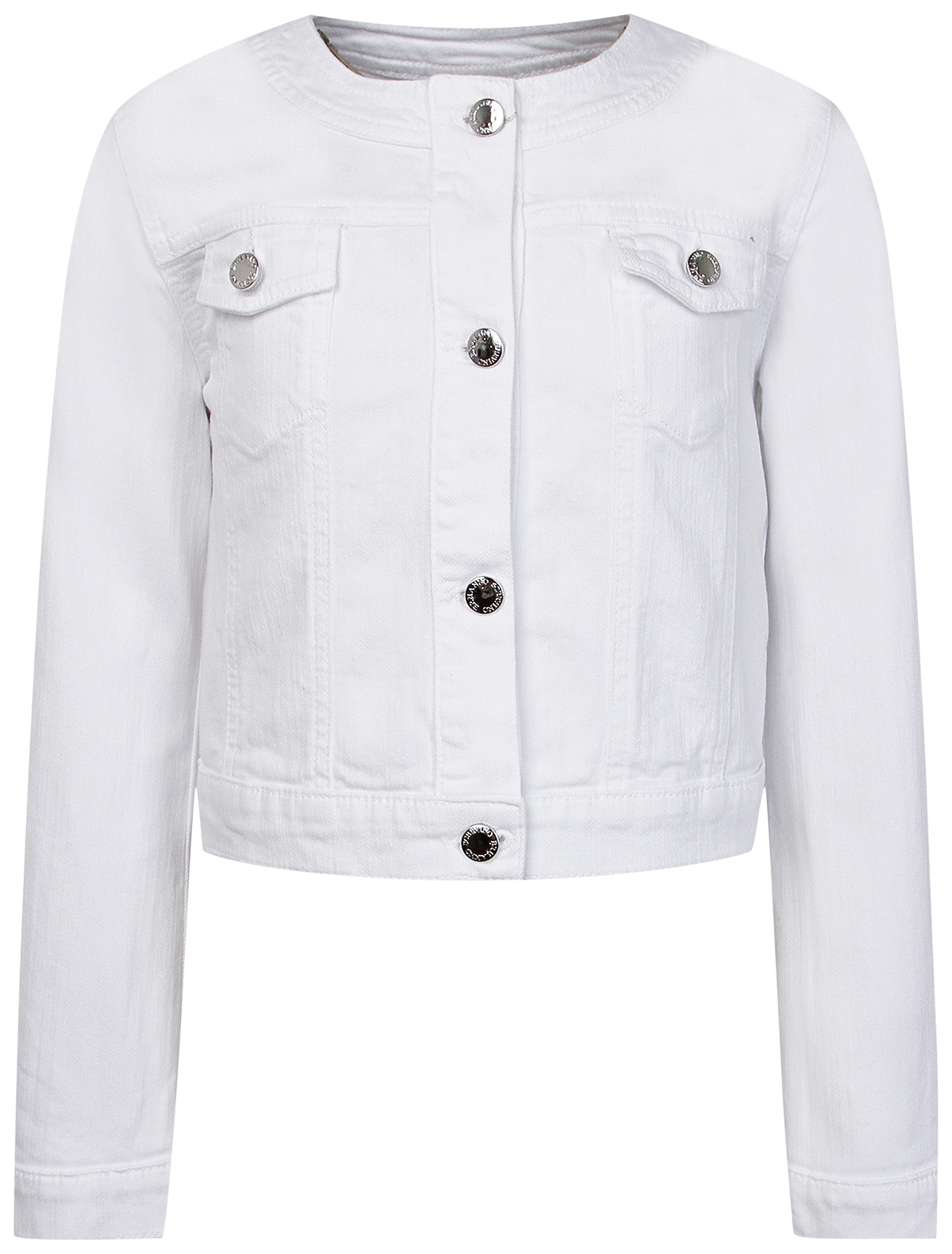джинсовые куртка ermanno scervino для девочки, белая