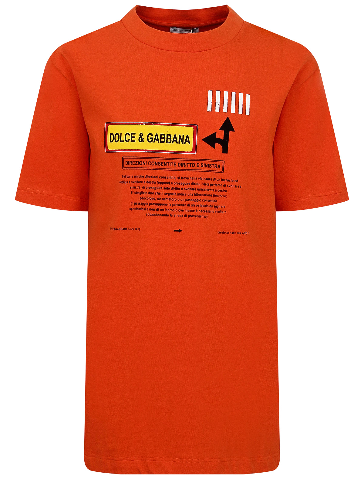 футболка dolce & gabbana для мальчика, оранжевая
